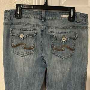 L.e.i. Women's Blue and Silver Jeans